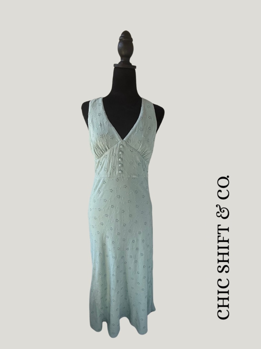 Treasure & Bond Eyelet Midi Dress XS